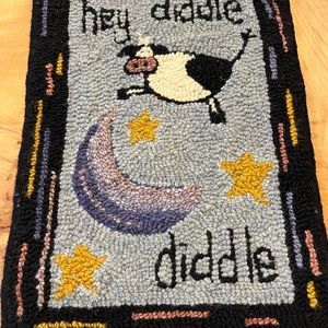 Hey Diddle Diddle Rug Hooking Piece